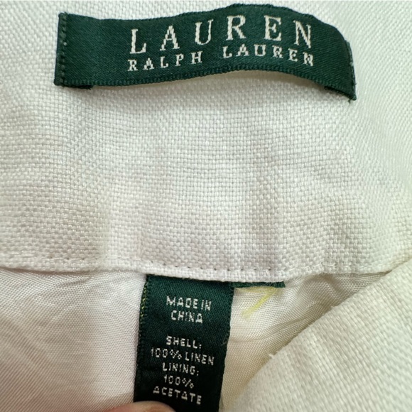 Ralph Lauren 💯 %Linen wide straight leg Pants size 18 with inseam 25. Vacation - Picture 5 of 14